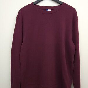 Burgundy / Maroon Men's Large Fleece Sweatshirt